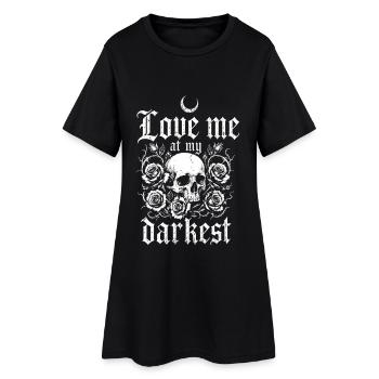Gothic Skull and Roses | Dark Romance Alternative - Frauen T-Shirt-Kleid - Schwarz - Vorne