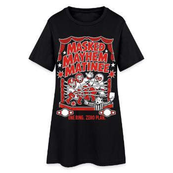 Chaos de lutte masquée - Robe T-shirt Femme - noir - Devant