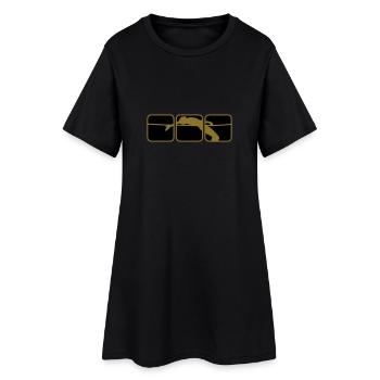 saut en hauteur 1 - Robe T-shirt Femme - noir - Devant