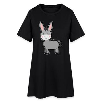 L’âne - Robe T-shirt Femme - noir - Devant