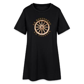 La routourne va tourner - Robe T-shirt Femme - noir - Devant