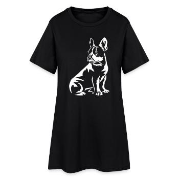 Français Bulldog « Black Edition » - Robe T-shirt Femme - noir - Devant
