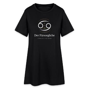 Der Fürsorgliche - Sternzeichen Krebs - Frauen T-Shirt-Kleid - Schwarz - Vorne