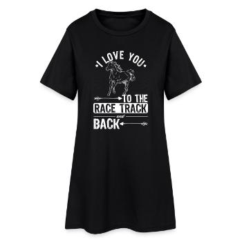 conception de chevaux de course - Robe T-shirt Femme - noir - Devant