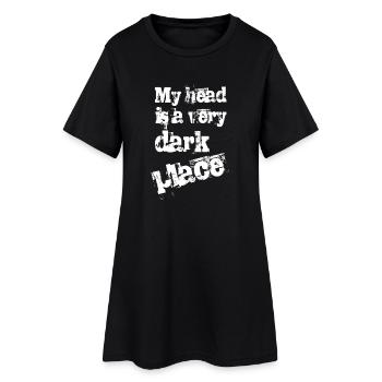 Ma tête est un endroit très sombre - Robe T-shirt Femme - noir - Devant