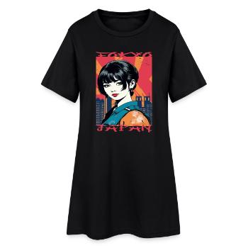 Tokyo, Japon - Robe T-shirt Femme - noir - Devant