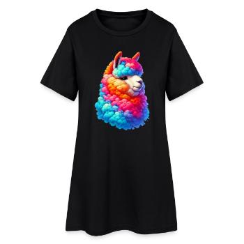 Alpaga - Robe T-shirt Femme - noir - Devant