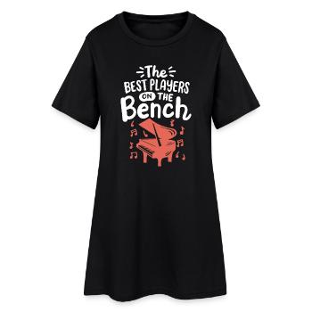 Pianist Klavierspieler - Frauen T-Shirt-Kleid - Schwarz - Vorne