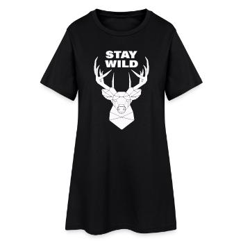 RESTEZ SAUVAGE - Robe T-shirt Femme - noir - Devant