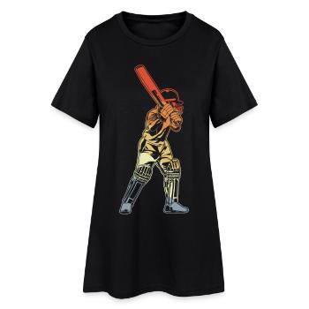 Frappeur de cricket rétro - Robe T-shirt Femme - noir - Devant