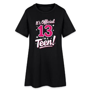 Cadeau d'anniversaire pour adolescent de 13 ans - Robe T-shirt Femme - noir - Devant