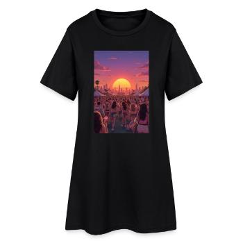 Festival queer entre amis - Robe T-shirt Femme - noir - Devant