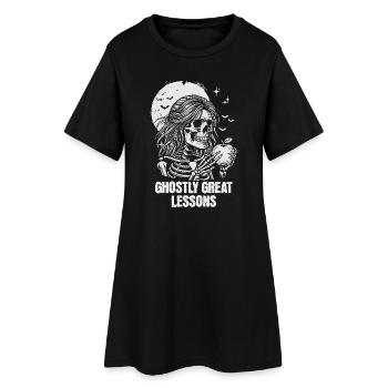 Funny Teacher Skeleton Halloween Classroom - Women’s T-Shirt Dress - black - Front