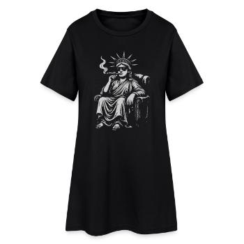 Liberty Smoke Icon - Parodie auf die Rebellen - Frauen T-Shirt-Kleid - Schwarz - Vorne