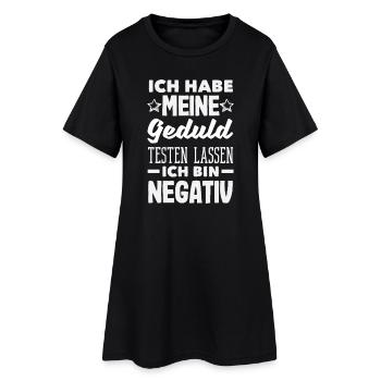 La patience à l’épreuve – je suis négatif - Robe T-shirt Femme - noir - Devant