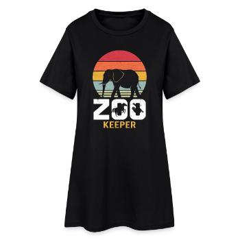 Zoo Gardien de zoo Gardien de zoo Vintage Zoo Wildlife - Robe T-shirt Femme - noir - Devant