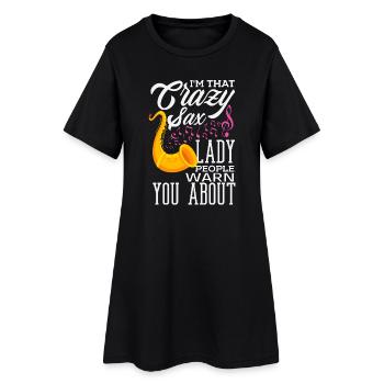 Saxophone - Robe T-shirt Femme - noir - Devant