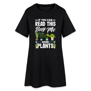 Cadeaux pour les jardins et les amoureux des plantes - Robe T-shirt Femme - noir - Devant