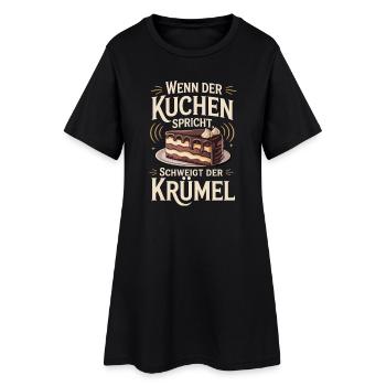 Quand le gâteau parle, la miette se tait - Robe T-shirt Femme - noir - Devant