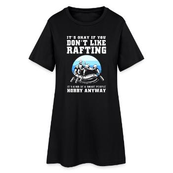 Rafting Kayak Kayak Kayak Pédalo - Robe T-shirt Femme - noir - Devant