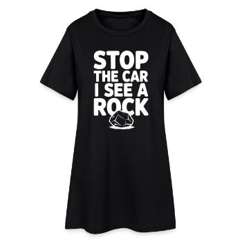 Stop the Car I See a Rock - Robe T-shirt Femme - noir - Devant