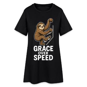 Motivation au bloc – Don de la grâce sur la vitesse - Robe T-shirt Femme - noir - Devant