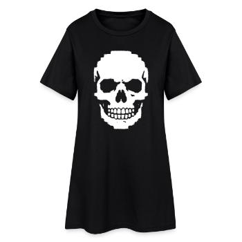 Pixel Art du Crâne - Robe T-shirt Femme - noir - Devant