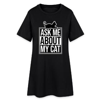 Demandez-moi pour mon chat Chat Amour des animaux Animaux - Robe T-shirt Femme - noir - Devant