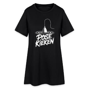 Fishing Saying Pose - Women’s T-Shirt Dress - black - Front