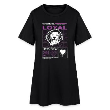 Typographie du Loyal Dog Best Buddy - Robe T-shirt Femme - noir - Devant