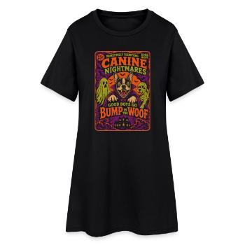 Cauchemars canins Halloween Dog - Robe T-shirt Femme - noir - Devant