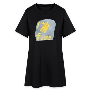 I’m Well – Conception de texte en feuille d’or - Robe T-shirt Femme - noir - Devant