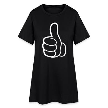 Comme une main - Robe T-shirt Femme - noir - Devant