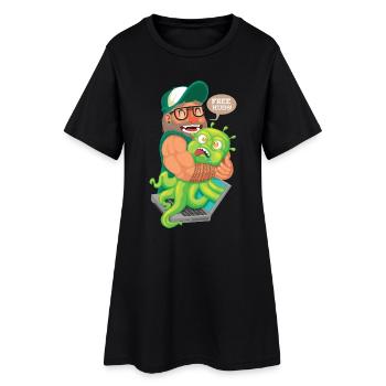 Câlins gratuits - Robe T-shirt Femme - noir - Devant