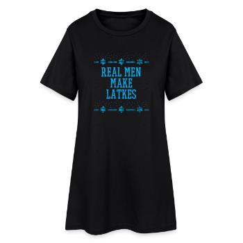 Laid Hanoukka, Hanoukka, fête des lumières, cadeau - Robe T-shirt Femme - noir - Devant