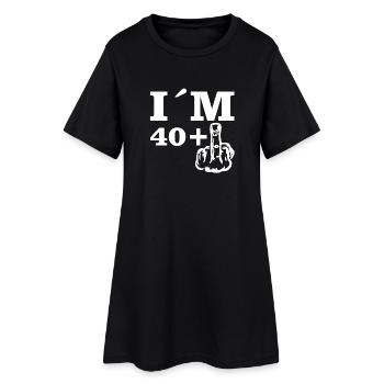 Cadeau Anniversaire Dans 40 plus 1 - Robe T-shirt Femme - noir - Devant