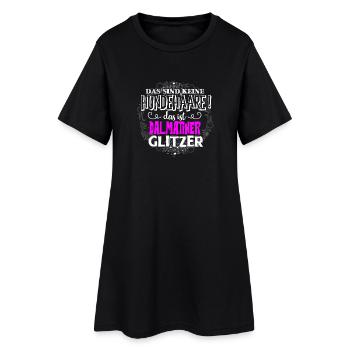 DALMATINER Glitzer - Frauen T-Shirt-Kleid - Schwarz - Vorne