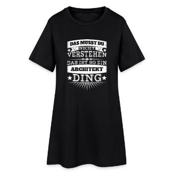 Architekt - Frauen T-Shirt-Kleid - Schwarz - Vorne