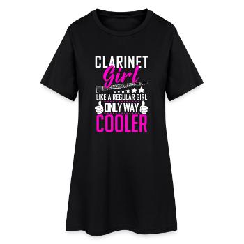 clarinette Fille - Robe T-shirt Femme - noir - Devant