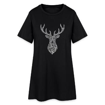 géométrique Hirsch - Robe T-shirt Femme - noir - Devant