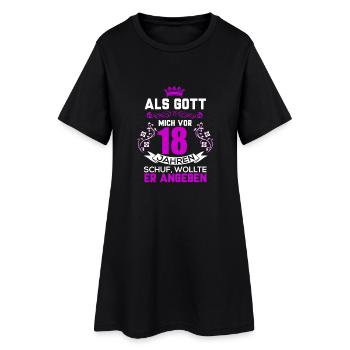 18 geburtstag - Frauen T-Shirt-Kleid - Schwarz - Vorne