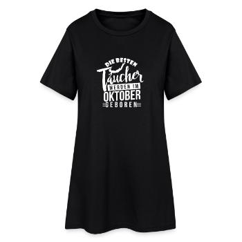 Tauchen - Taucher - Taucher Geburtstagsshirt - Frauen T-Shirt-Kleid - Schwarz - Vorne