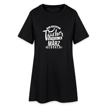 Tauchen - Taucher - Taucher Geburtstagsshirt - Frauen T-Shirt-Kleid - Schwarz - Vorne