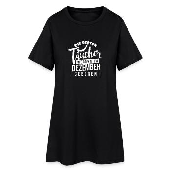 Tauchen - Taucher - Taucher Geburtstagsshirt - Frauen T-Shirt-Kleid - Schwarz - Vorne