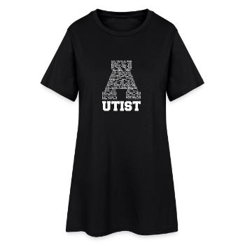 Autismus - Autist Design Shirt - Frauen T-Shirt-Kleid - Schwarz - Vorne
