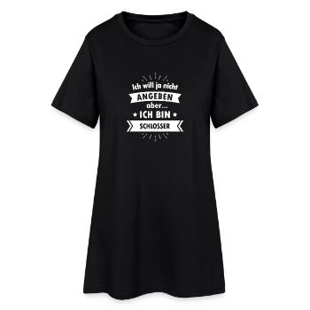 Schlosser Tshirt - Ich bin Schlosser - Frauen T-Shirt-Kleid - Schwarz - Vorne