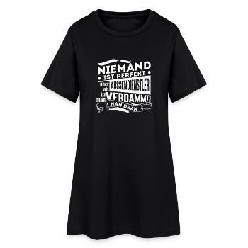 Aussendienstler - Niemand ist perfekt Geschenk - Frauen T-Shirt-Kleid - Schwarz - Vorne