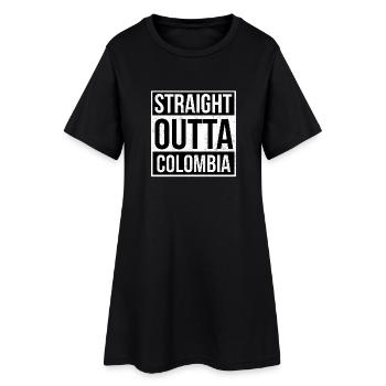 Straight Outta Colombia! - Women’s T-Shirt Dress - black - Front