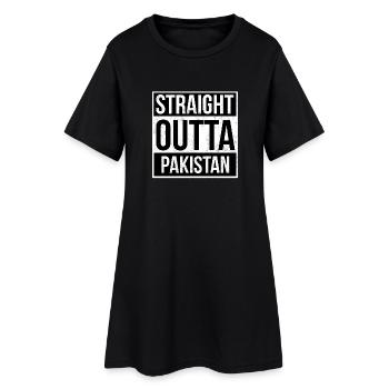 Straight Outta Pakistan! | meilleur pays - Robe T-shirt Femme - noir - Devant
