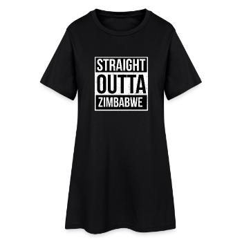 Straight Outta Zimbabwe! | Best country - Women’s T-Shirt Dress - black - Front